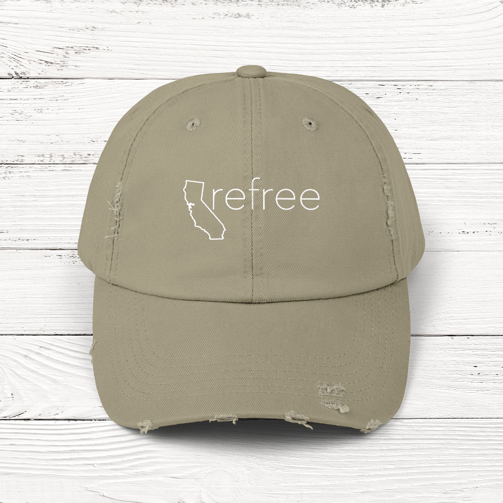 CArefree – State of California Distressed Vintage Cap
