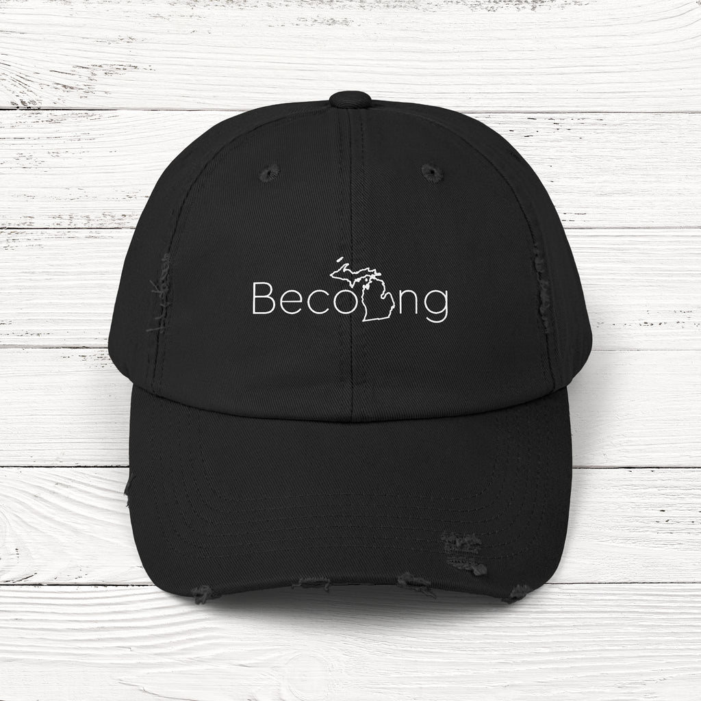 BecoMIng – State of Michigan Distressed Vintage Cap