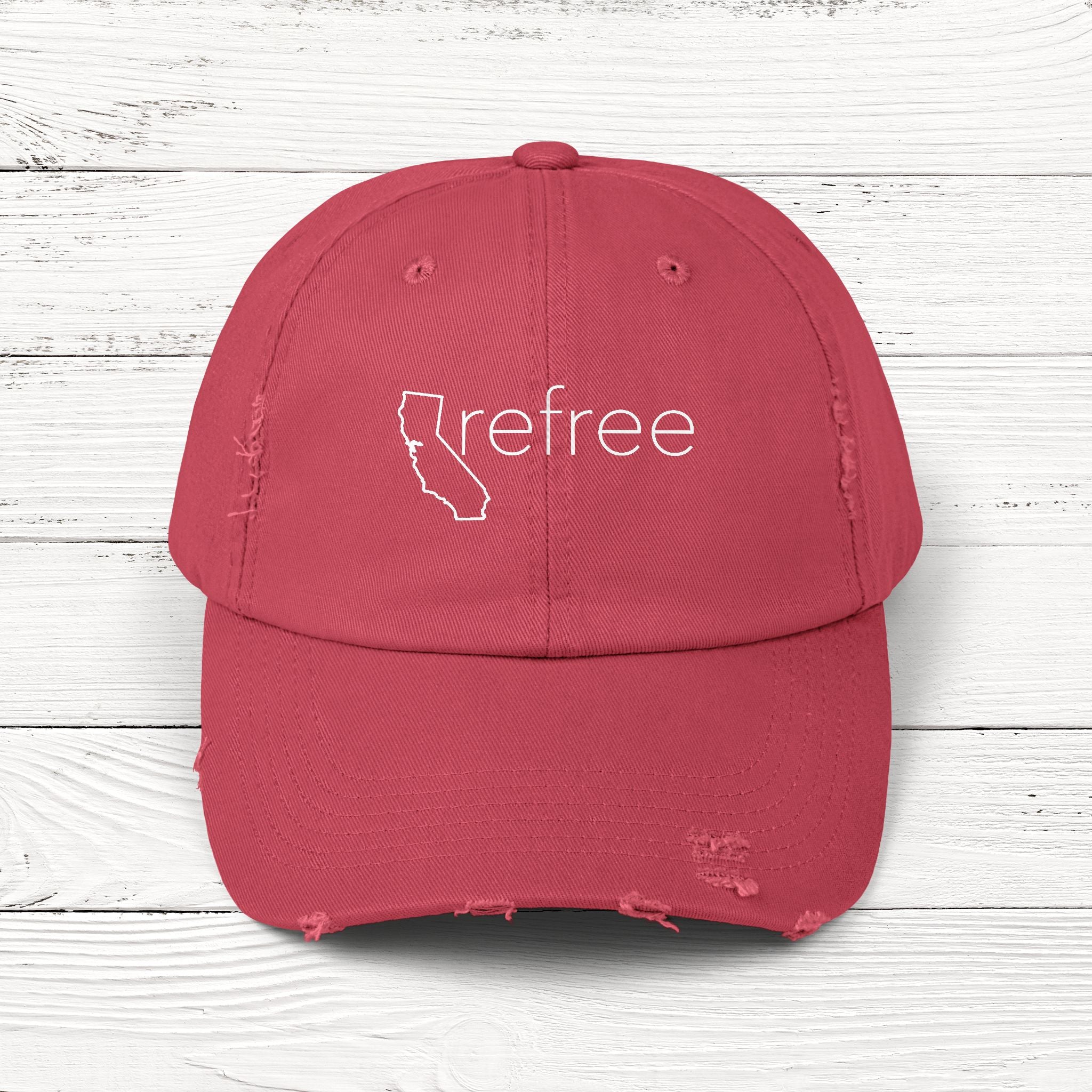 CArefree – State of California Distressed Vintage Cap