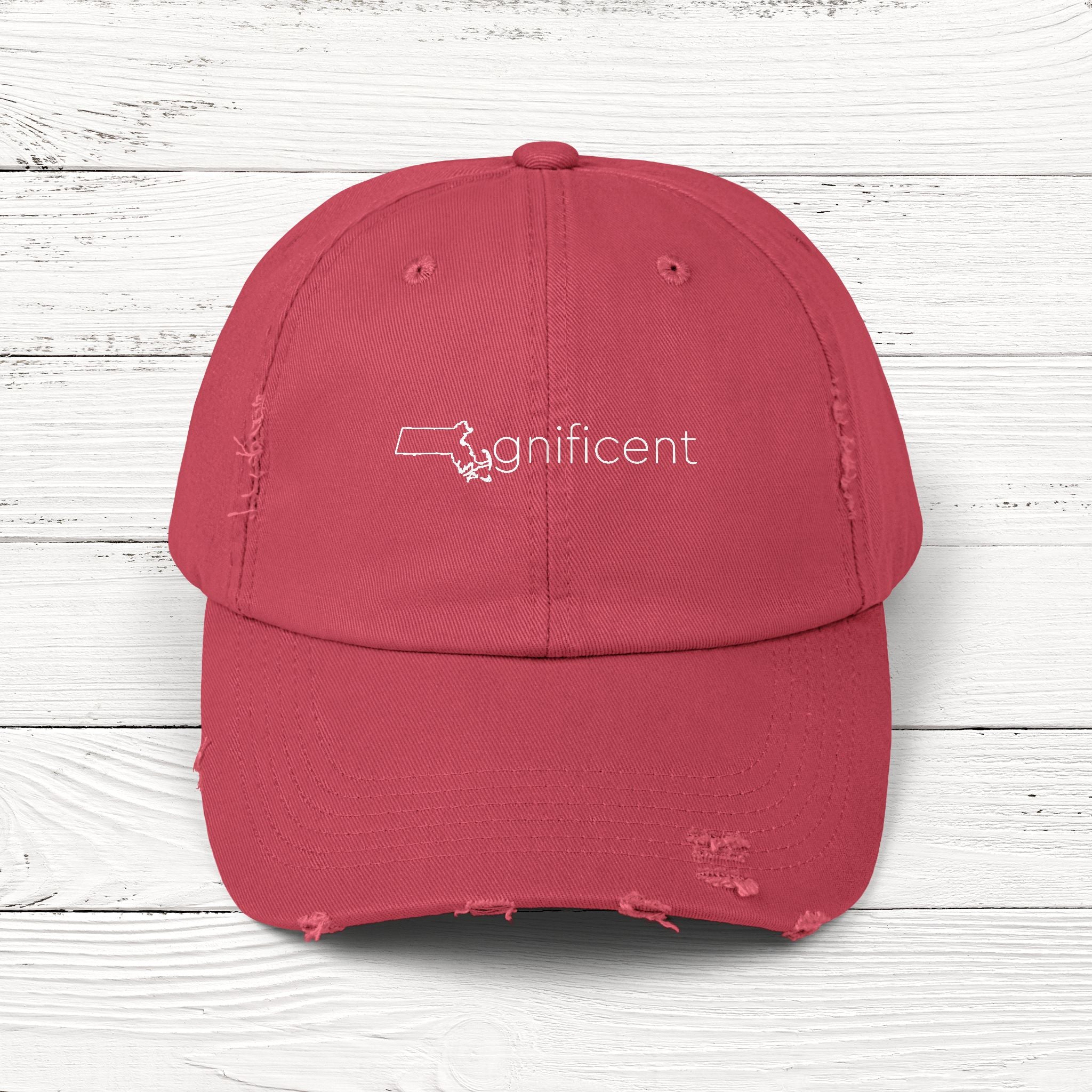 MAgnificent – State of Massachusetts Distressed Vintage Cap