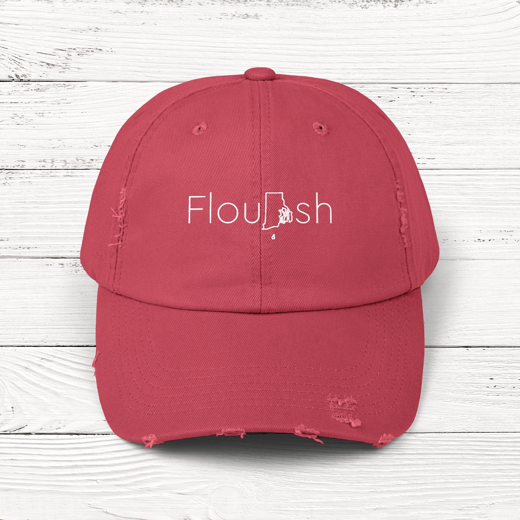 FlouRIsh – State of Rhode Island Distressed Vintage Cap