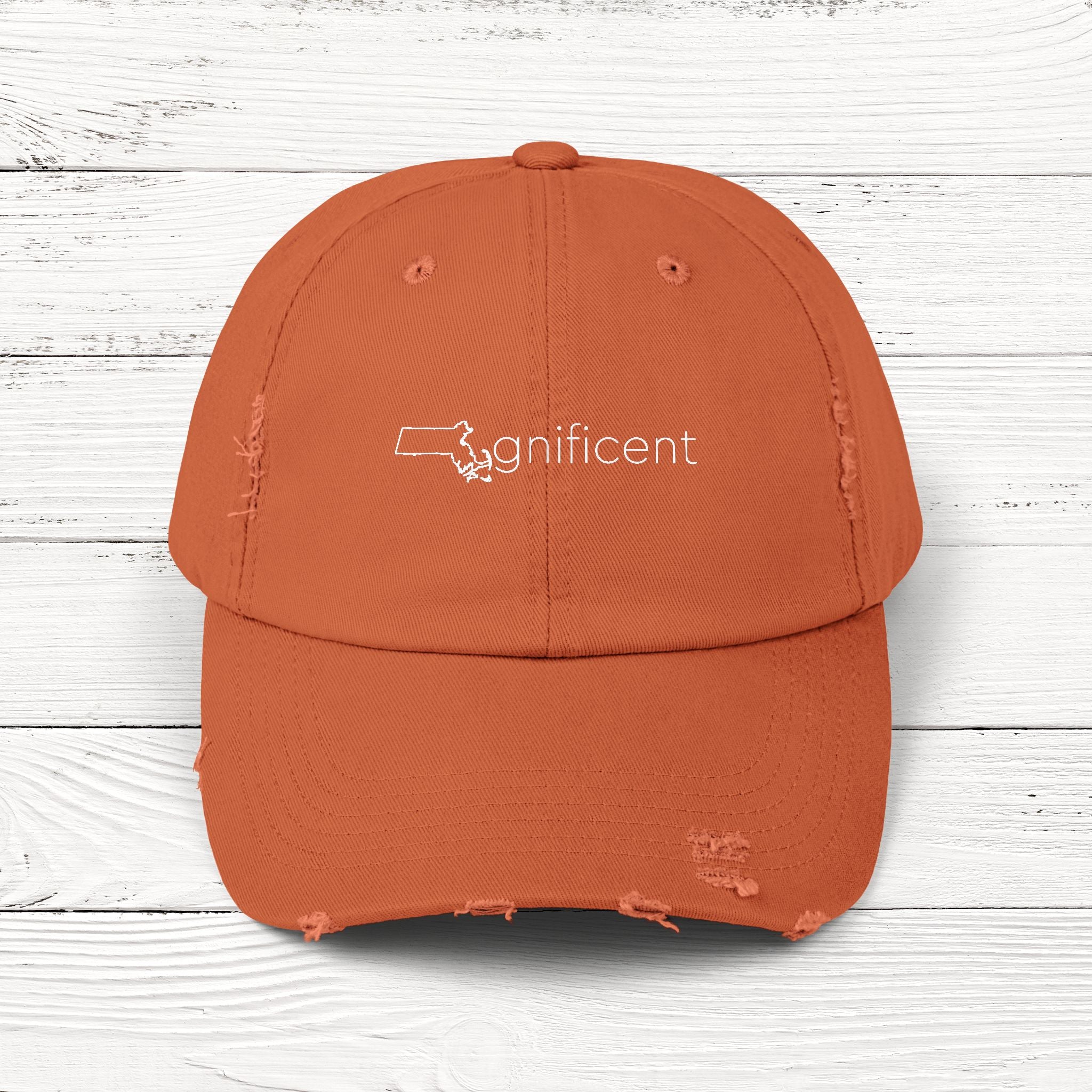 MAgnificent – State of Massachusetts Distressed Vintage Cap