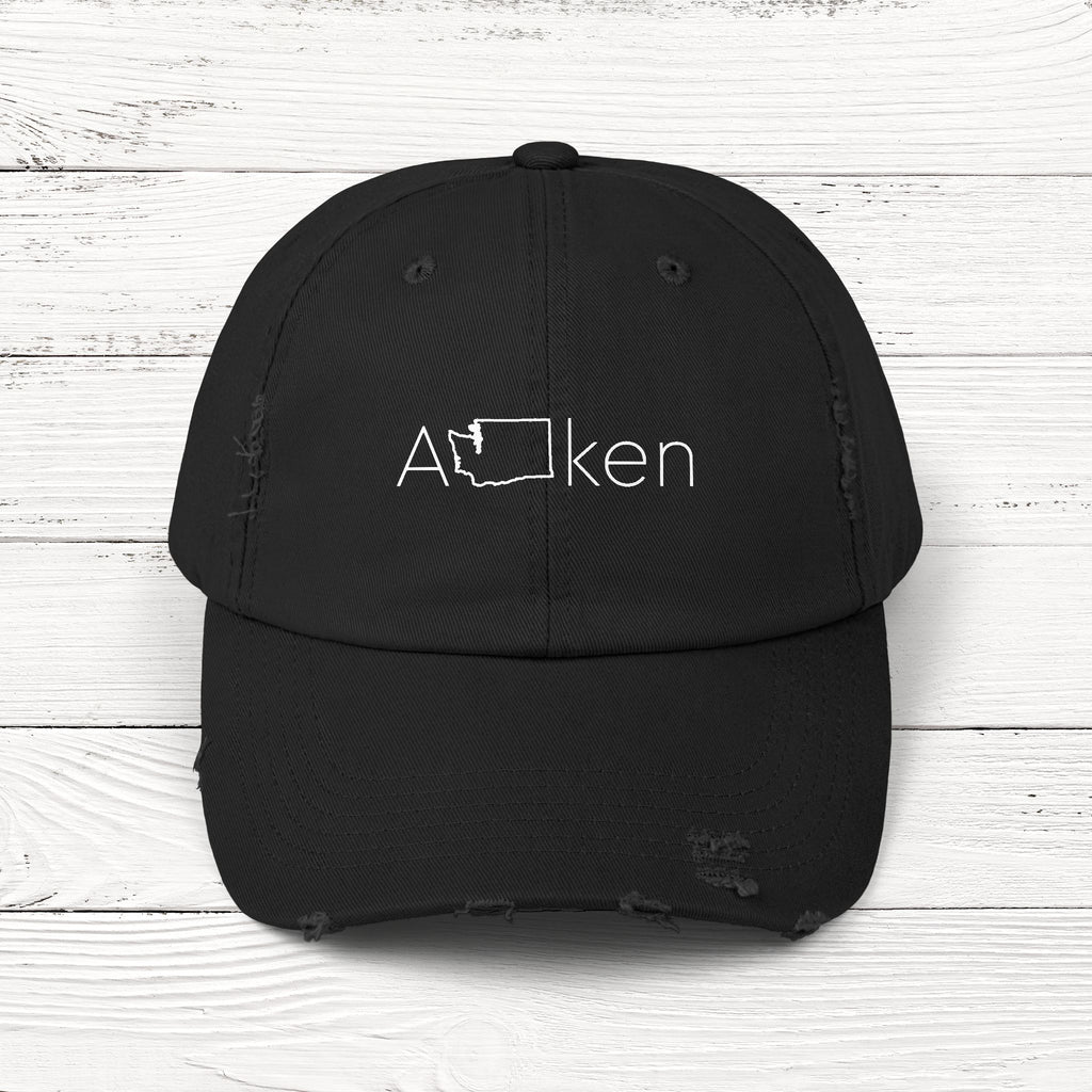 AWAken – State of Washington Distressed Vintage Cap