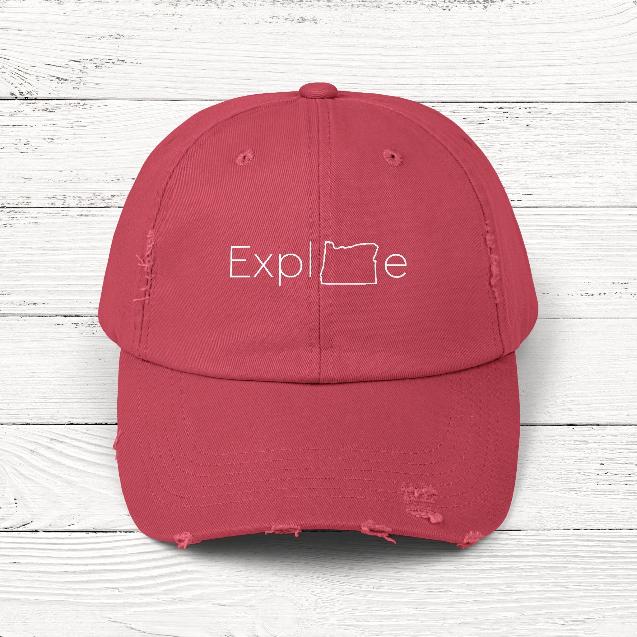 ExplORe – State of Oregon Distressed Vintage Cap