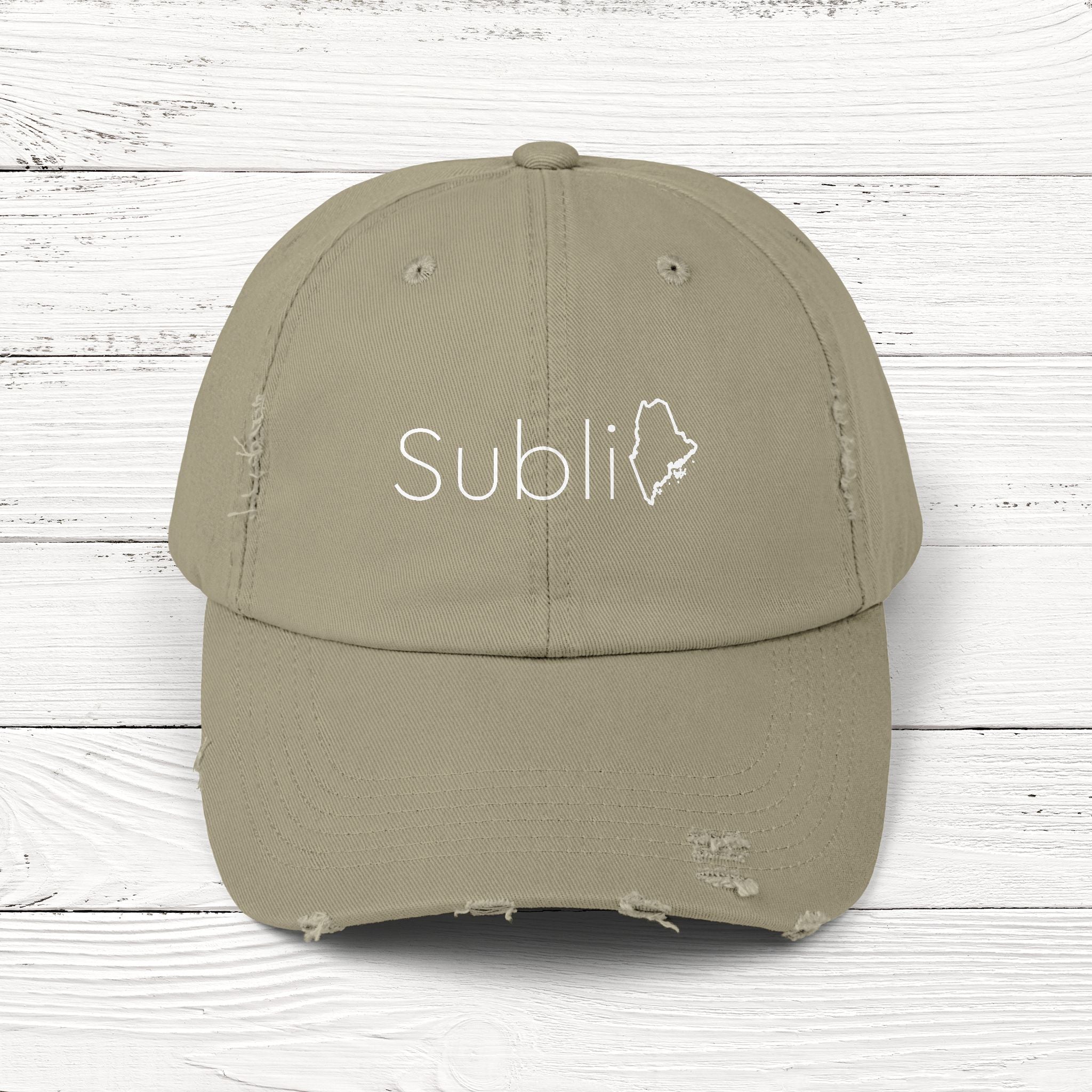 SubliME – State of Maine Distressed Vintage Cap