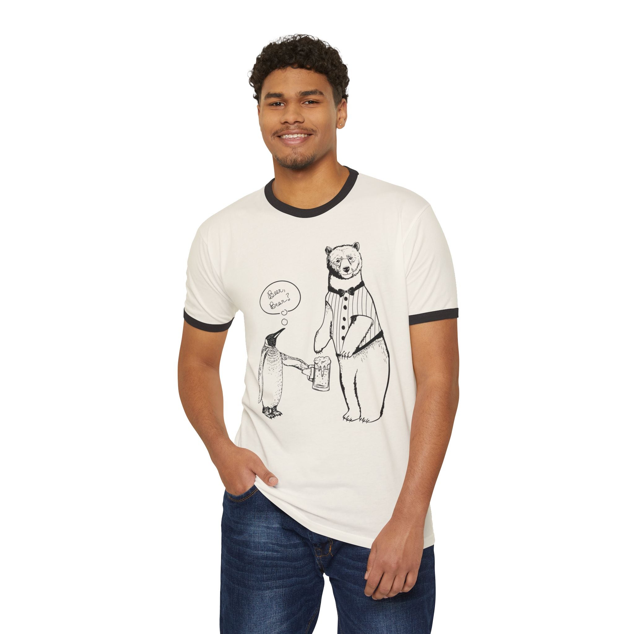 Bear & Penguin Ringer Tee