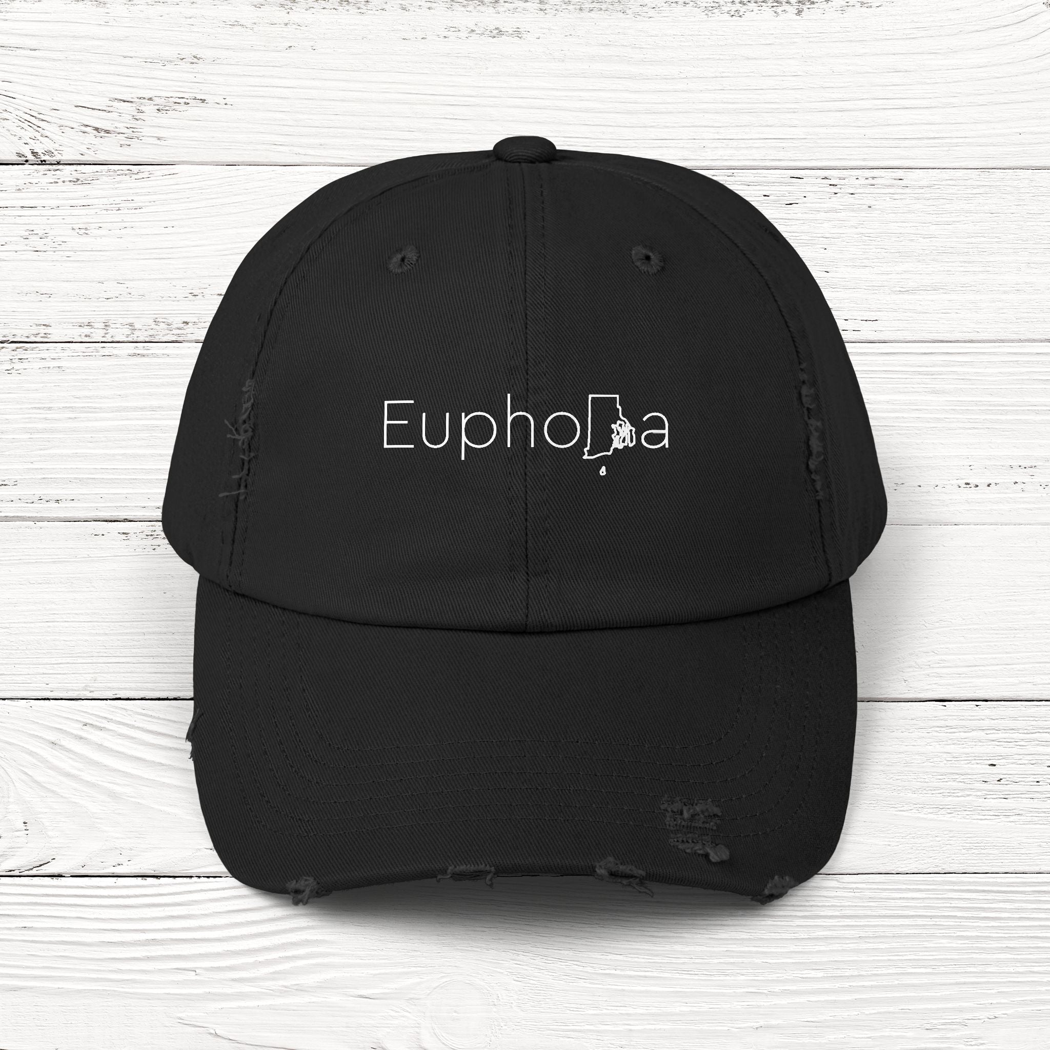 EuphoRIa – State of Rhode Island Distressed Vintage Cap
