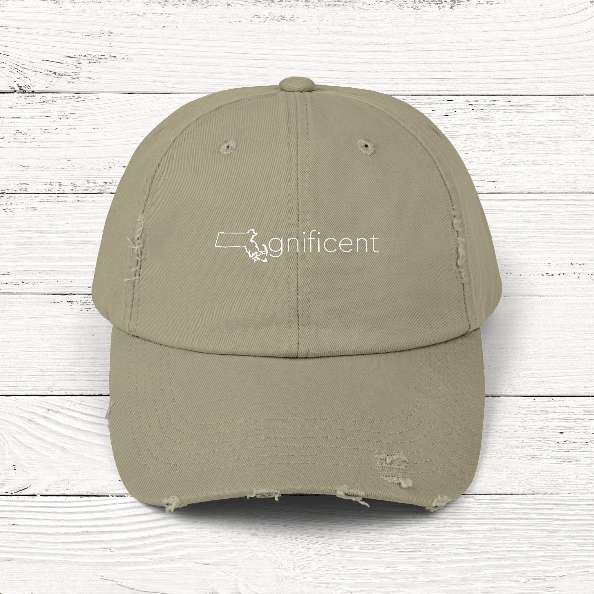 MAgnificent – State of Massachusetts Distressed Vintage Cap