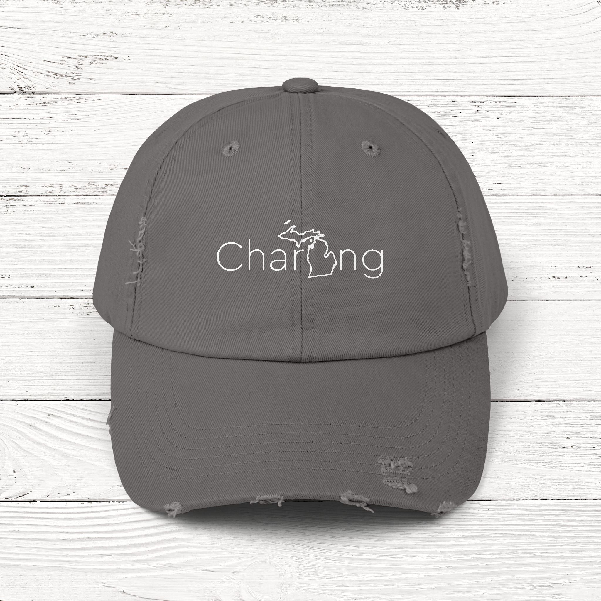CharMIng – State of Michigan Distressed Vintage Cap