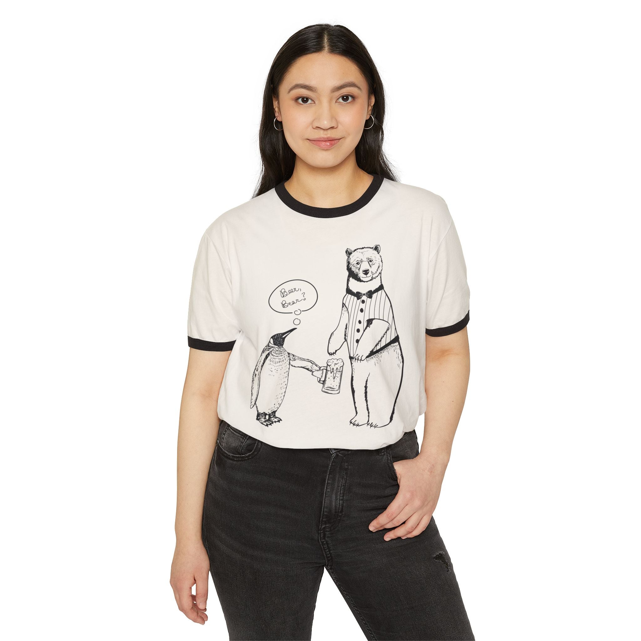Bear & Penguin Ringer Tee