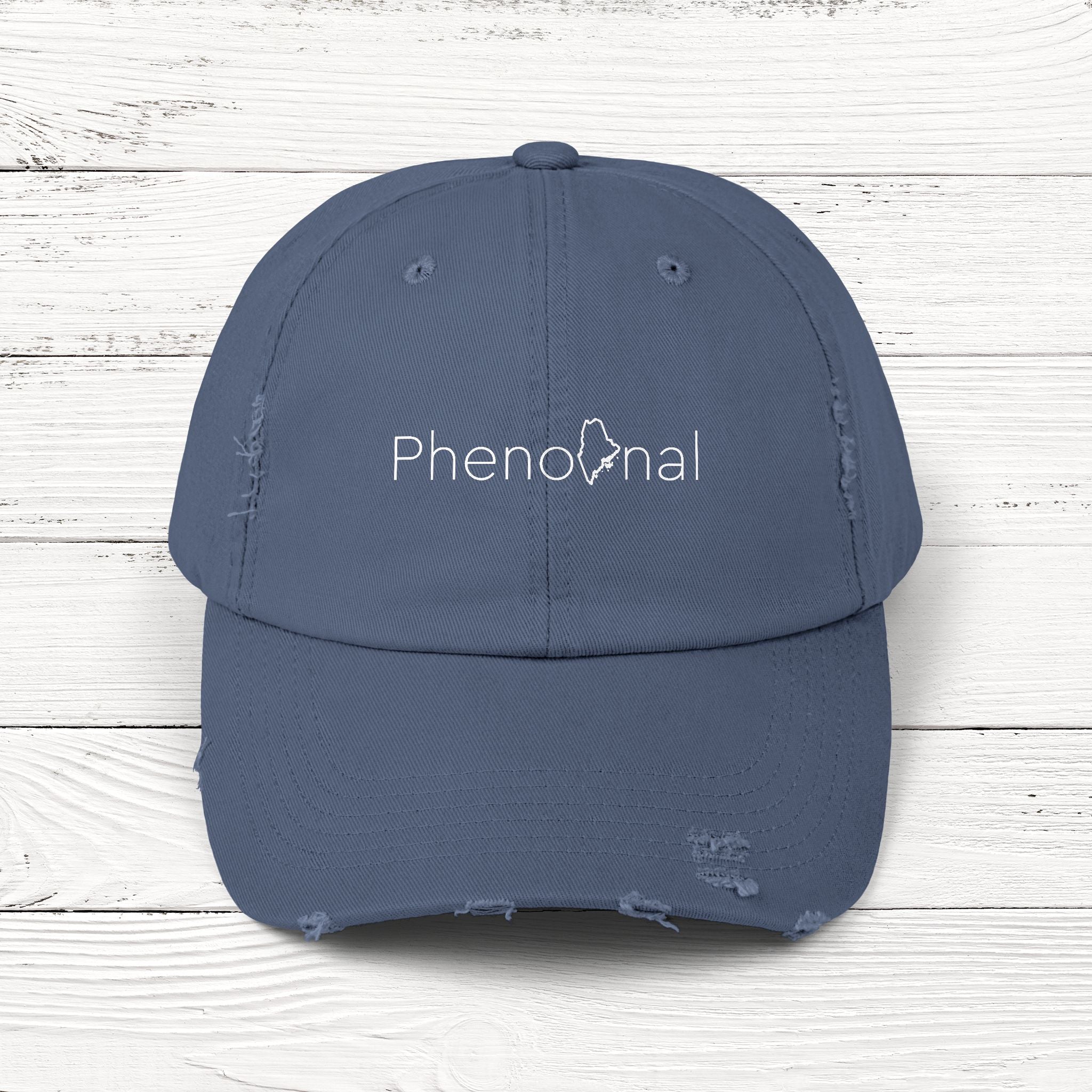 PhenoMEnal – State of Maine Distressed Vintage Cap