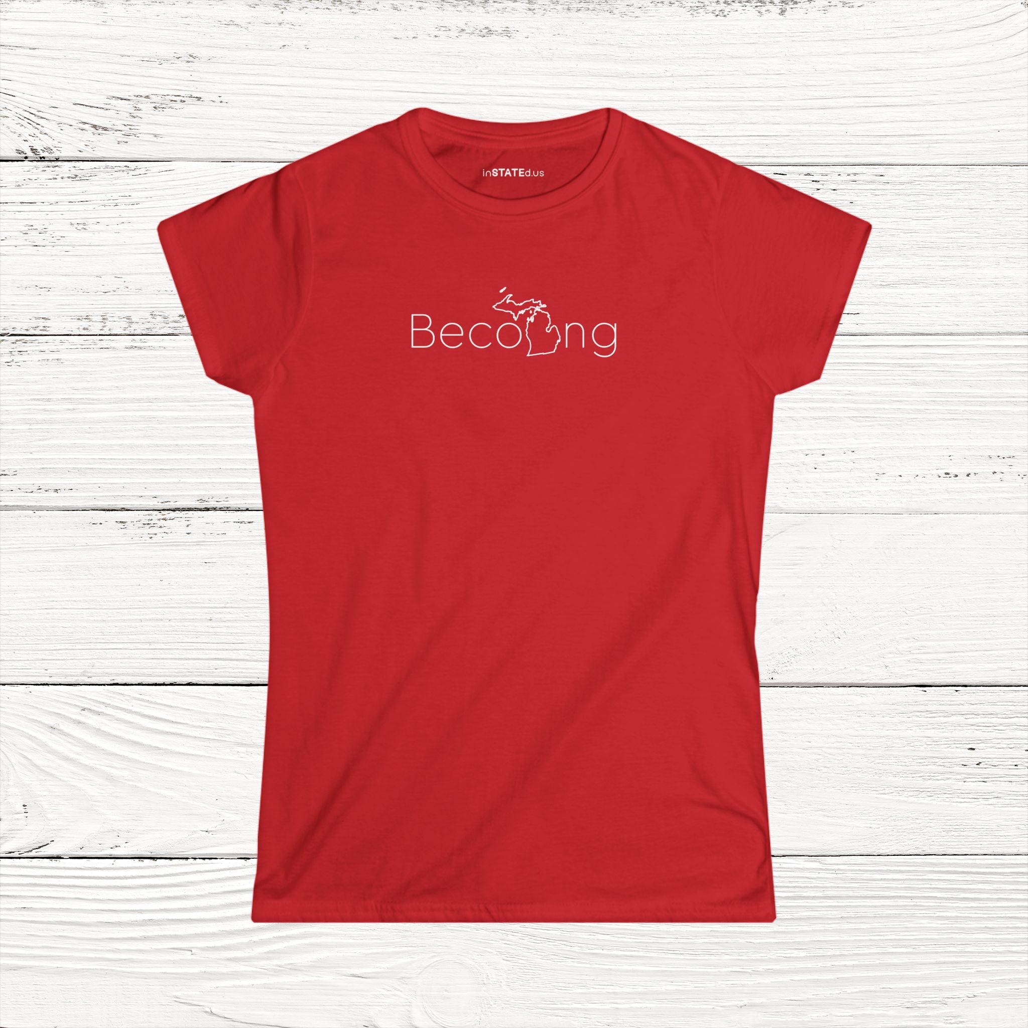 BecoMIng – State of Michigan Women's Softstyle Tee