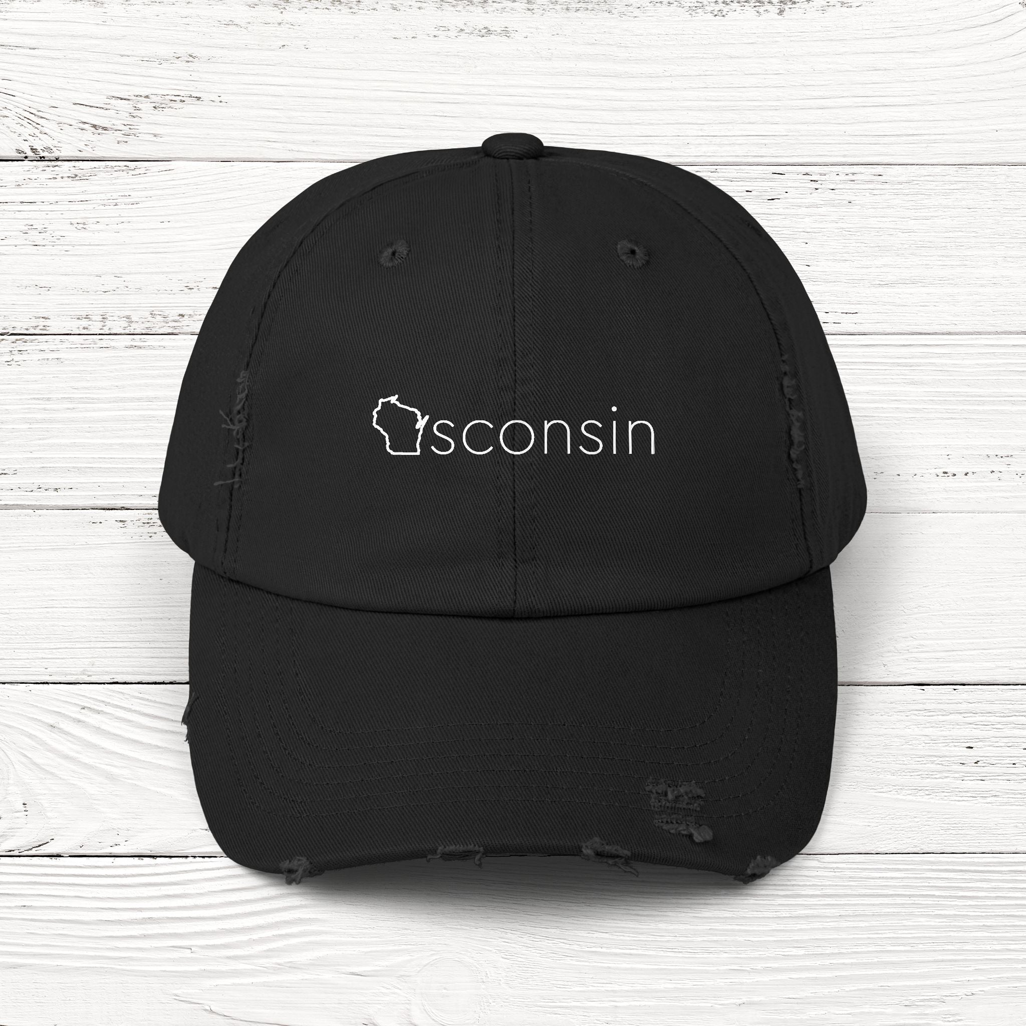 WIsconsin – State of Wisconsin Distressed Vintage Cap