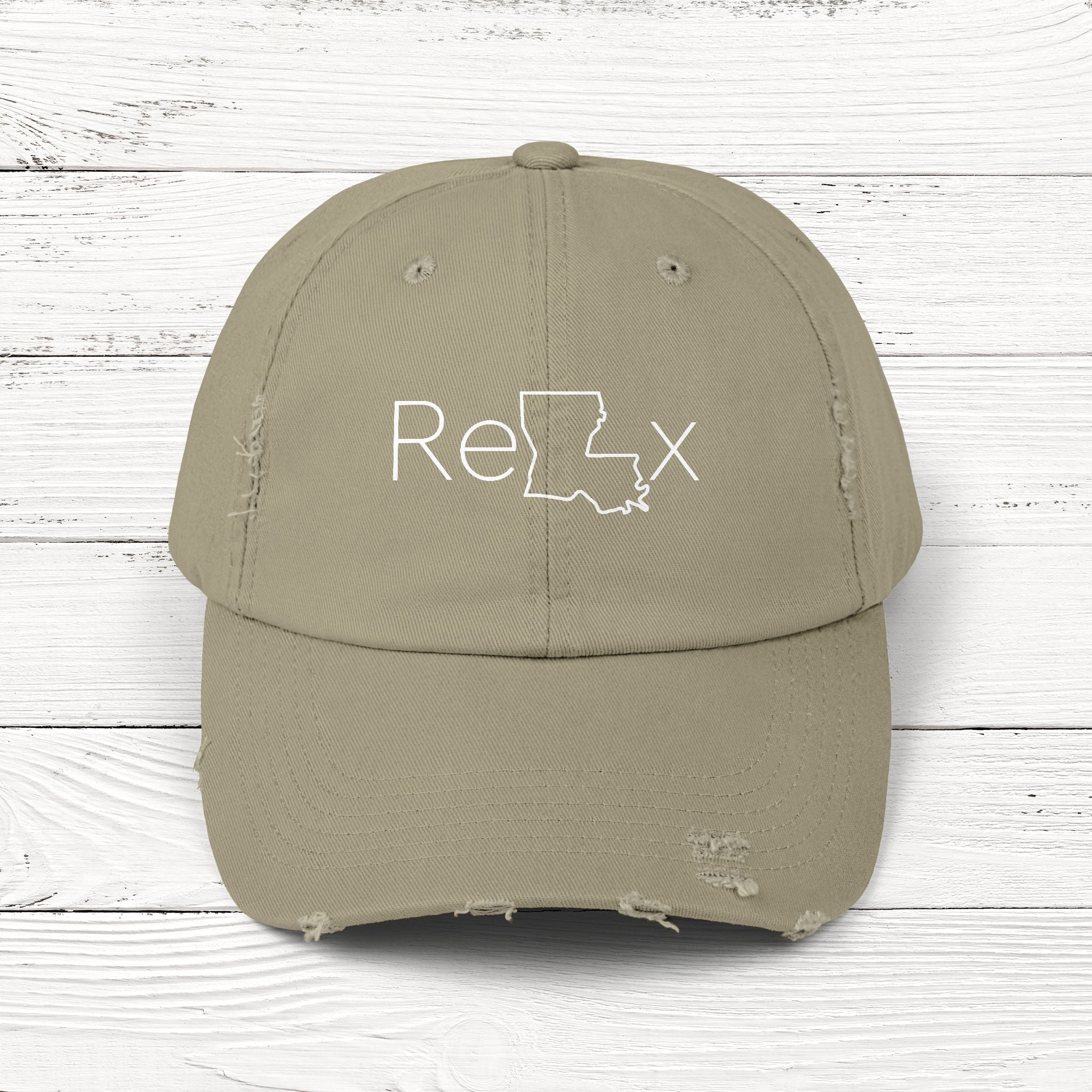 ReLAx – State of Louisiana Distressed Vintage Cap