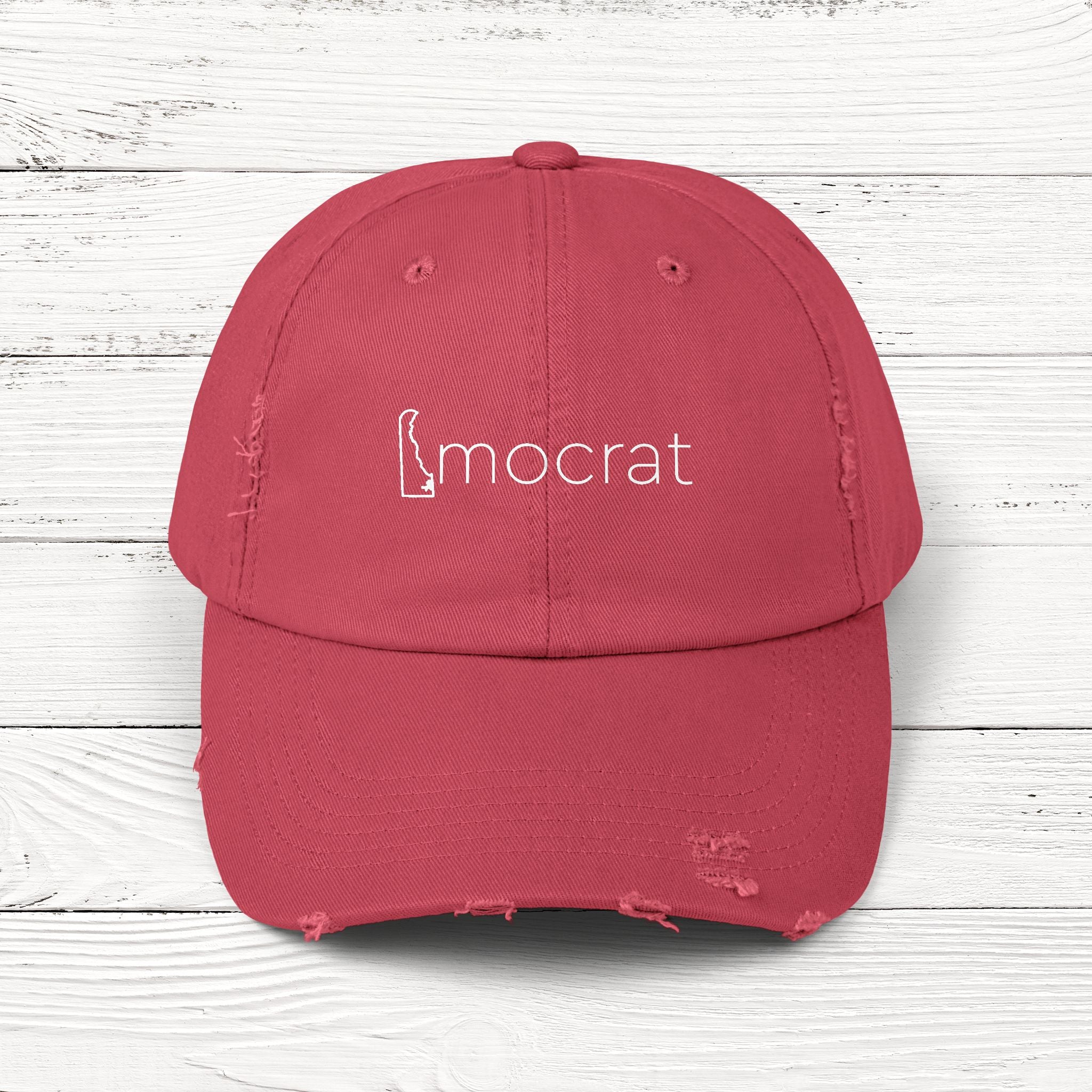 DEmocrat – State of Delaware Distressed Vintage Cap