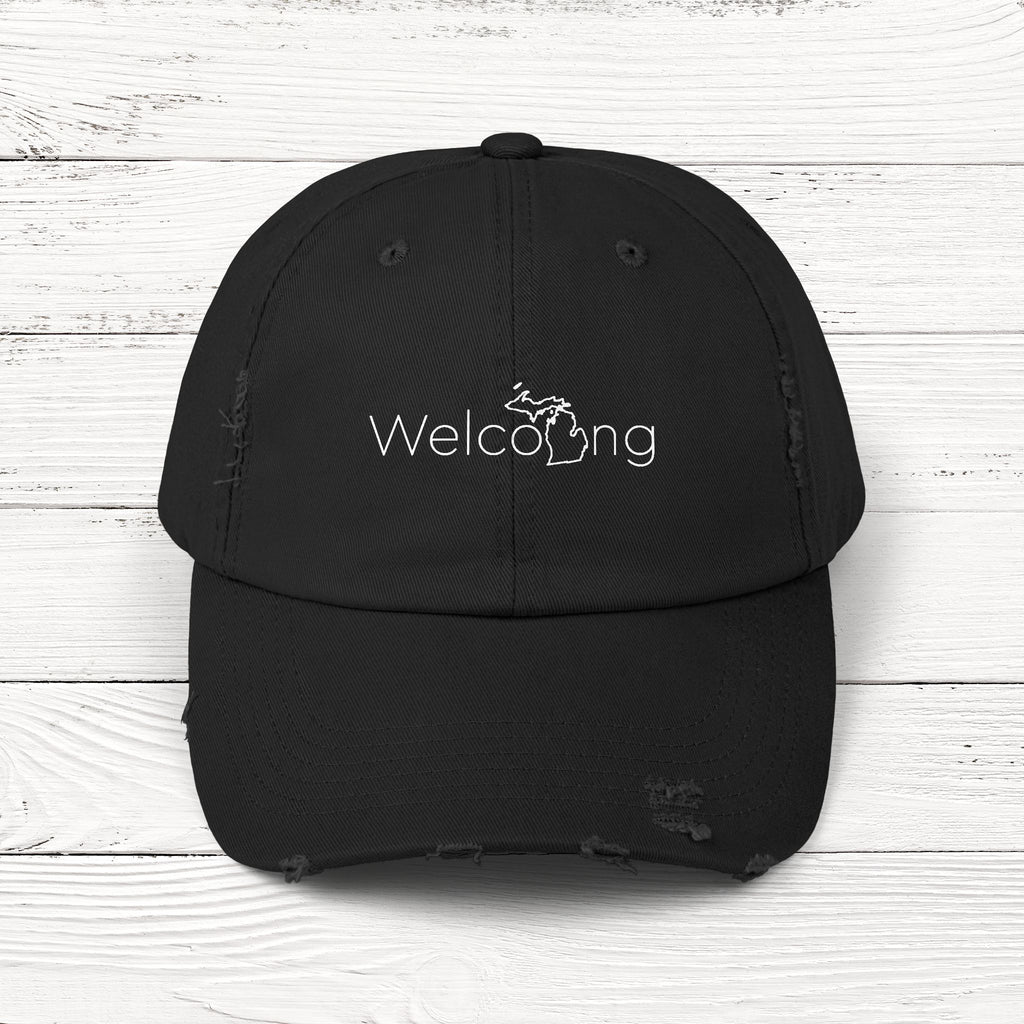 WelcoMIng – State of Michigan Distressed Vintage Cap