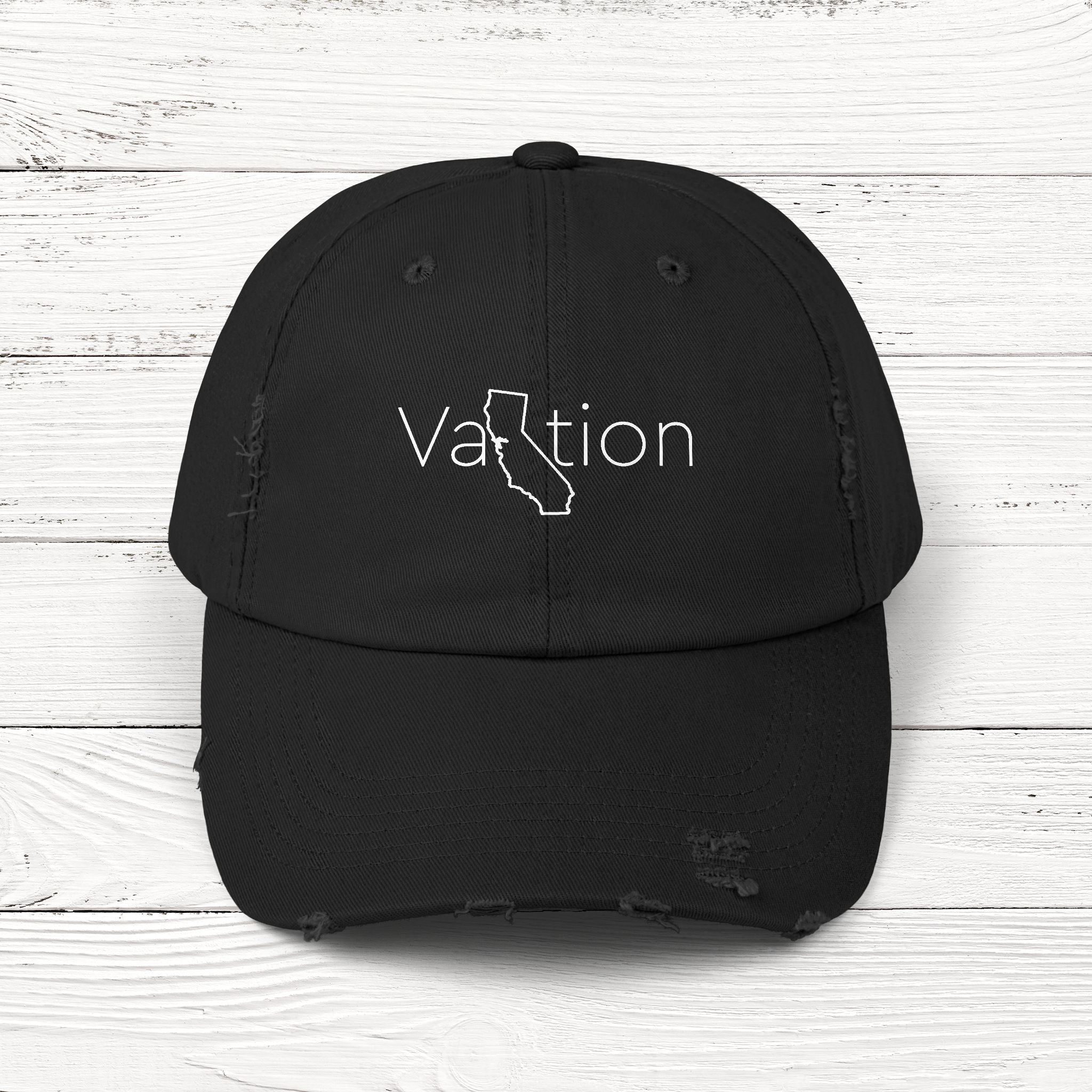 VaCAtion – State of California Distressed Vintage Cap