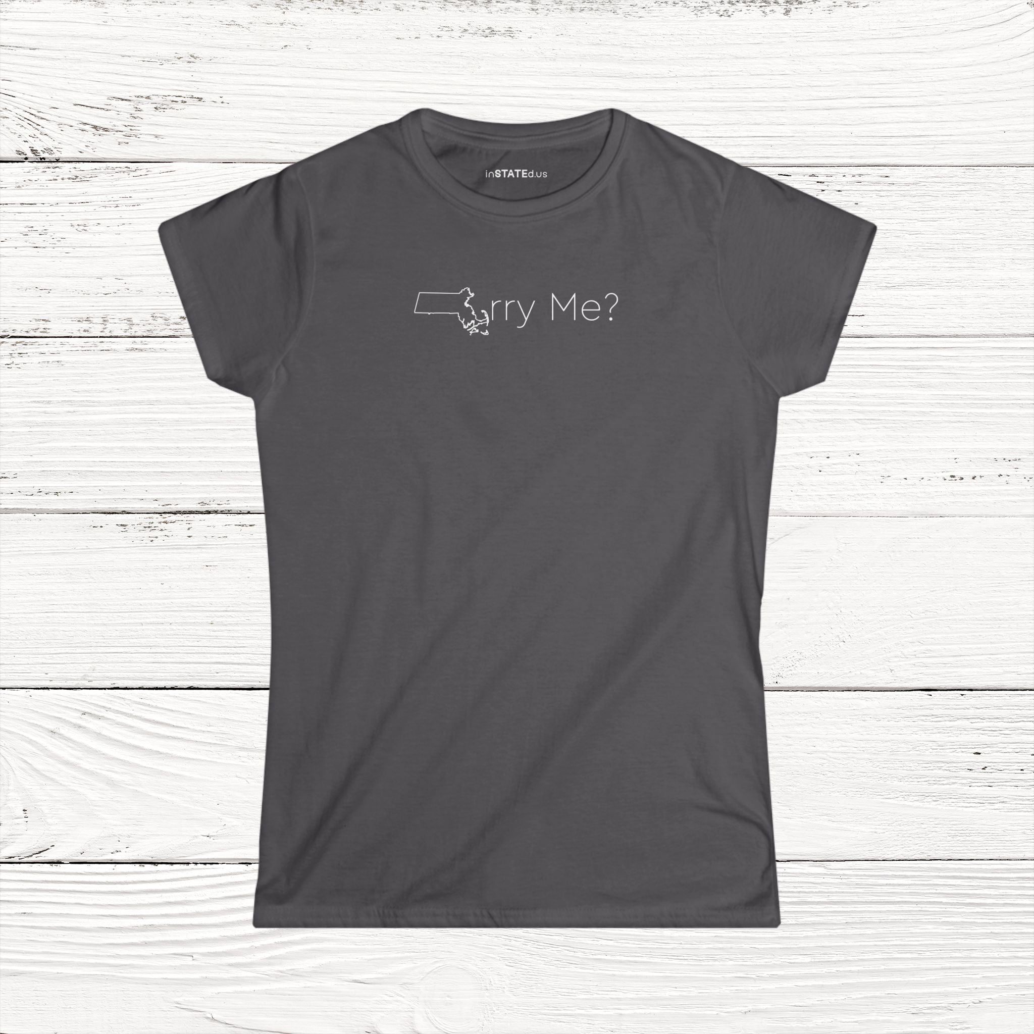 MArry Me? – State of Massachusetts Women's Softstyle Tee