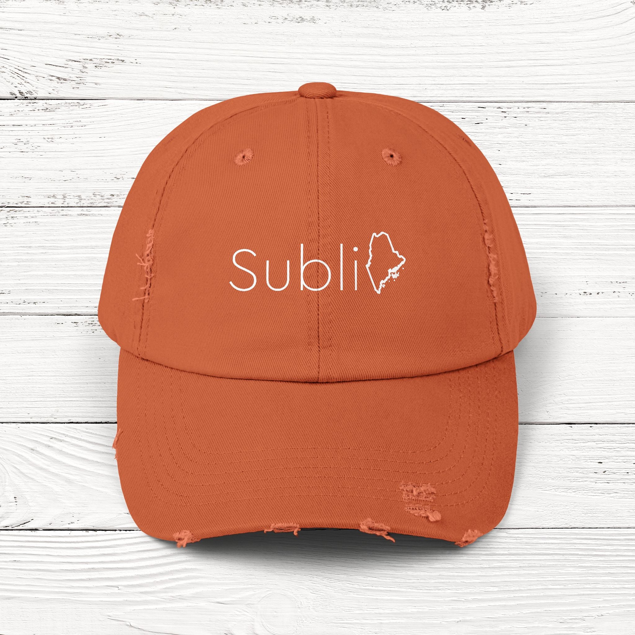 SubliME – State of Maine Distressed Vintage Cap
