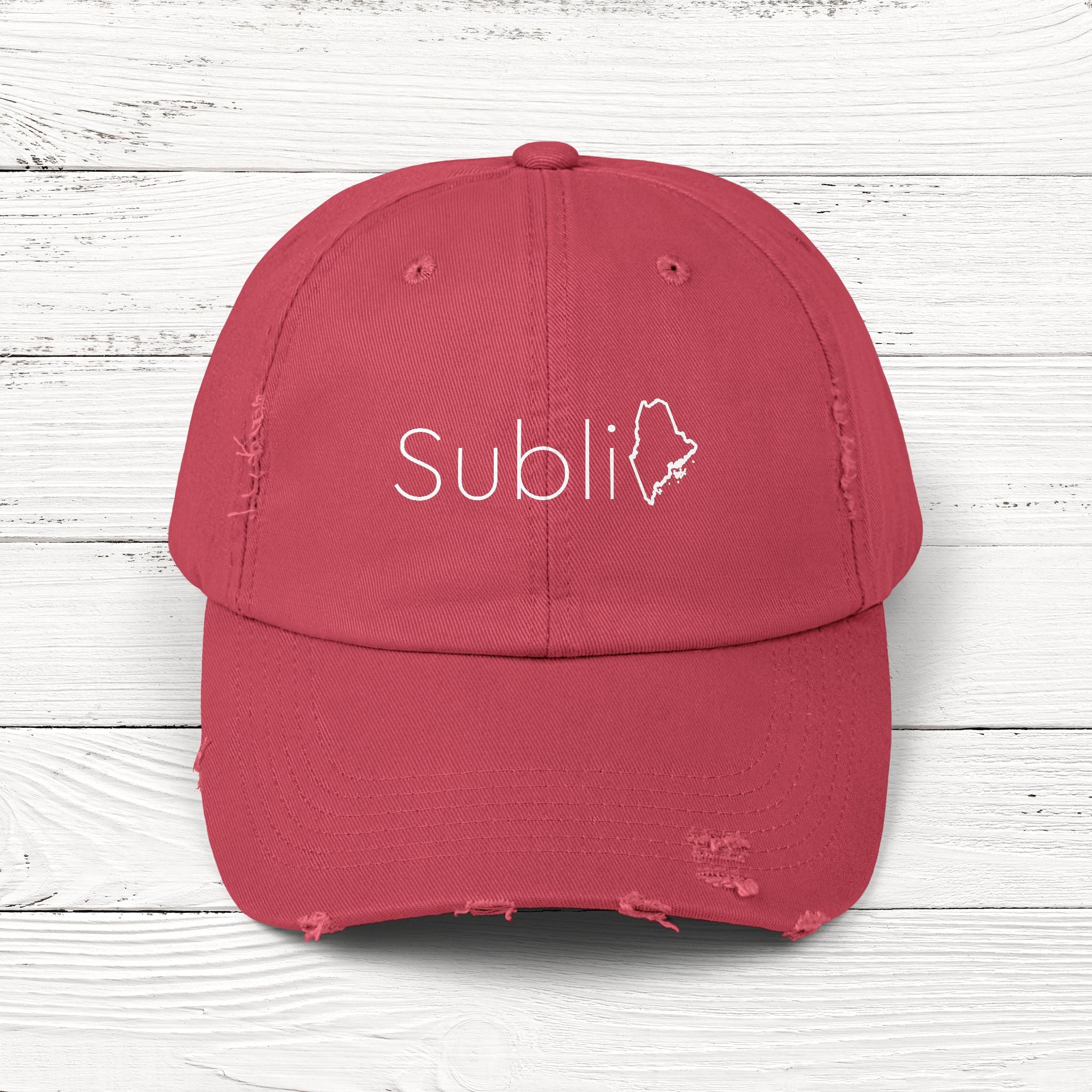 SubliME – State of Maine Distressed Vintage Cap